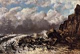 Seascape at Etretat by Gustave Courbet